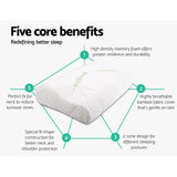 Giselle Bedding Set of 2 Bamboo Pillow with Memory Foam