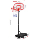 Pro Portable Basketball Stand System Hoop Height Adjustable Net Ring