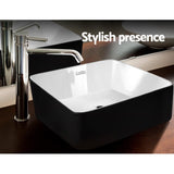 Cefito Ceramic Bathroom Basin Sink Vanity Above Counter Basins Bowl Black White