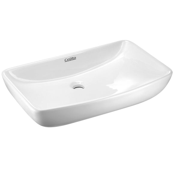 Cefito Ceramic Rectangle Sink Bowl - White