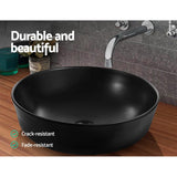 Cefito Ceramic Bathroom Basin Sink Vanity Bowl Above Counter Basins Matte Black