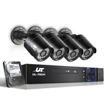 UL-Tech CCTV Security System 2TB 8CH DVR 1080P 4 Camera Sets