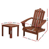 Gardeon Outdoor Sun Lounge Beach Chairs Table Setting Wooden Adirondack Patio Lounges Chair