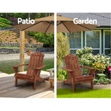 Gardeon Outdoor Sun Lounge Beach Chairs Table Setting Wooden Adirondack Patio Lounges Chair