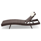 Gardeon Outdoor Wicker Sun Lounge - Brown