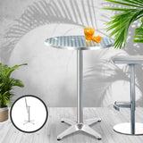 Gardeon Outdoor Bar Table Aluminium Dining Table Round 70CM