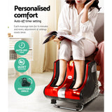 Livemor Foot Massager Shiatsu Ankle Calf Leg Massagers Circulation Enhancer Red