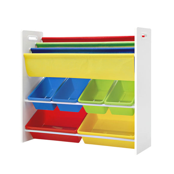 Keezi Kids Bookcase Childrens Bookshelf Toy Storage Organizer 3Tier Display Rack