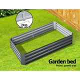 Green Fingers 150 x 90cm Galvanised Steel Garden Bed - Aliminium Grey