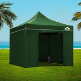 Instahut Gazebo Pop Up Marquee 3x3m Folding Wedding Tent Gazebos Shade Green