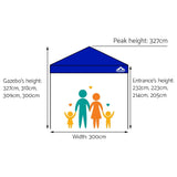 Instahut Gazebo Pop Up Marquee 3x3m Outdoor Tent Folding Wedding Gazebos Blue