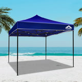 Instahut Gazebo Pop Up Marquee 3x3m Outdoor Tent Folding Wedding Gazebos Blue