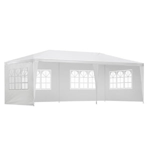 Instahut Gazebo 3x6m Outdoor Marquee Side Wall Party Wedding Tent Camping White 4 Panel