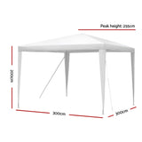 Instahut Gazebo 3x3m Tent Marquee Party Wedding Event Canopy Camping White