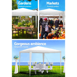 Instahut Gazebo 3x3m Tent Marquee Party Wedding Event Canopy Camping White