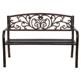 Gardeon Cast Iron Garden Bench - Bronze