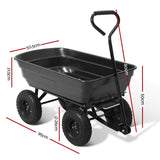 Gardeon 75L Garden Dump Cart - Black