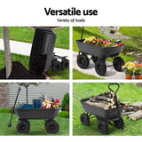 Gardeon 75L Garden Dump Cart - Black