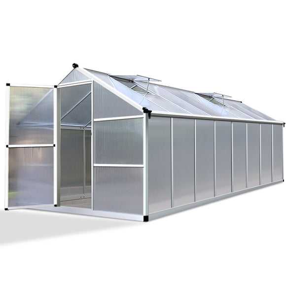 Greenfingers Greenhouse Aluminium Garden Shed Green House Greenhouses 4.82x2.5M