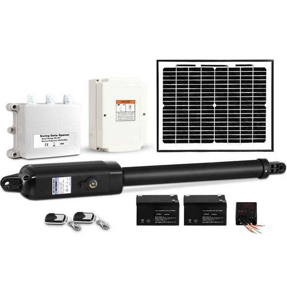 LockMaster Automatic Full Solar Power Swing Gate Opener Kit 600KG