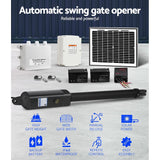 LockMaster Automatic Full Solar Power Swing Gate Opener Kit 600KG