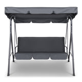 Gardeon Outdoor Swing Chair Hammock Bench Seat Canopy Cushion Furniture Grey