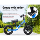 Kids Balance Bike Ride On Toys Puch Bicycle Wheels Toddler Baby 12" Bikes Blue