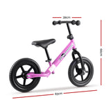 Kids Balance Bike Ride On Toys Puch Bicycle Wheels Toddler Baby 12" Bikes Pink