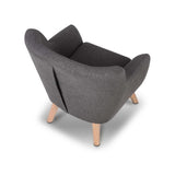 Keezi Kids Sofa Armchair Fabric Wooden Lorraine French Couch Children Room Grey