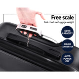 Wanderlite 3PCS Carry On Luggage Sets Suitcase TSA Travel Hard Case Lightweight Black