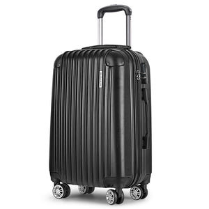 Wanderlite 24inch Lightweight Hard Suit Case Luggage Black