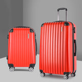 Wanderlite 2 Piece Lightweight Hard Suit Case Luggage Red