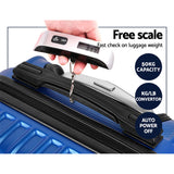 Wanderlite 3 Piece Lightweight Hard Suit Case Luggage Blue