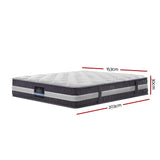 Giselle Bedding Queen Mattress Bed Size 7 Zone Pocket Spring Medium Firm Foam 30cm