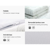 Giselle Bedding Cool Gel Memory Foam Mattress Topper w/Bamboo Cover 8cm - Single