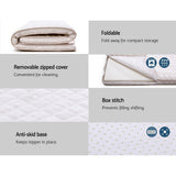 Giselle Bedding Memory Foam Mattress Topper Bed Underlay Cover King 7cm