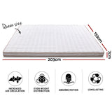 Giselle Bedding Memory Foam Mattress Topper Bed Underlay Cover Queen 7cm