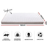 Giselle Bedding Memory Foam Mattress Topper Bed Underlay Cover Single 7cm