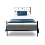 Metal Bed Frame Single Size Platform Foundation Mattress Base SOL Black