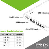 PNY (L8021) 8000mAh PowerPack Universal Rechargeable Battery Power Bank with output 2.1A, 5V
