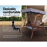 Gardeon Swing Chair Wooden Garden Bench Canopy 2 Seater Outdoor Furniture