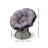 Gardeon Papasan Chair - Grey