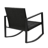 Gardeon Outdoor Chair Rocking Set - Black