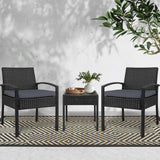 Gardeon 3-piece Outdoor Set - Black