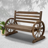 Gardeon Park Bench Wooden Wagon Chair Outdoor Garden Backyard Lounge Furniture