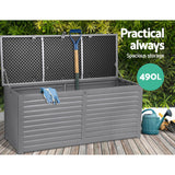 Gardeon Outdoor Storage Box Bench Seat Garden Sheds Chest 490L