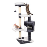 i.Pet Cat Tree 112cm Trees Scratching Post Scratcher Tower Condo House Furniture Wood