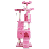 i.Pet Cat Tree 180cm Trees Scratching Post Scratcher Tower Condo House Furniture Wood Pink