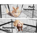 i.Pet 4 Level Rabbit Cage Bird Ferret Parrot Aviary Cat Hamster Castor 142cm