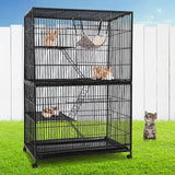 i.Pet 4 Level Rabbit Cage Bird Ferret Parrot Aviary Cat Hamster Castor 142cm